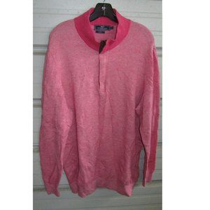 Mens XXL Size Vineyard Vines Merino Pink Knit Pullover Sweater top, shirt wool!